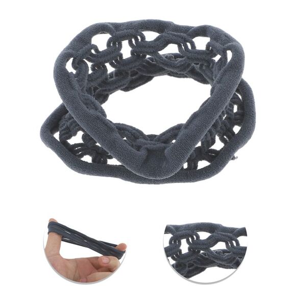 Durable Hair Rope Hair Ties Brown Beige Blue 6pcs - Picture 3 of 3